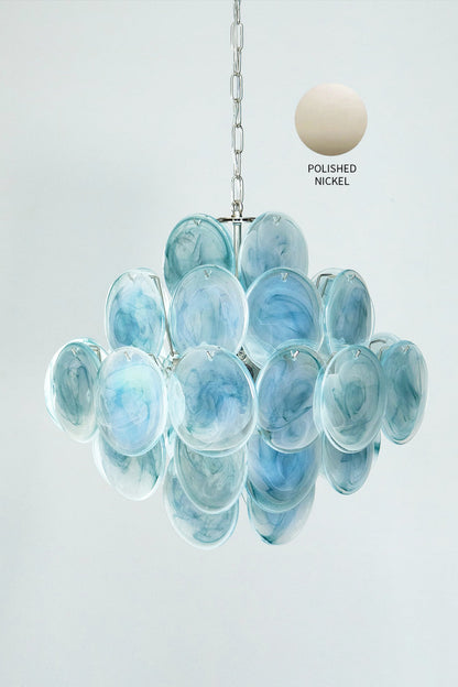 Blue Art Disk Chandelier - view 16 | everlamps
