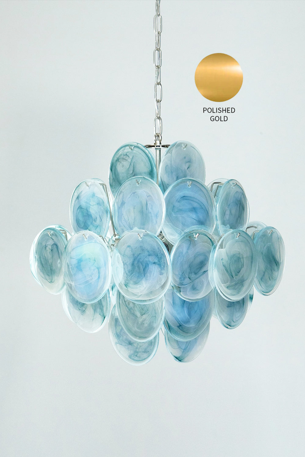 Blue Art Disk Chandelier - view 17 | everlamps