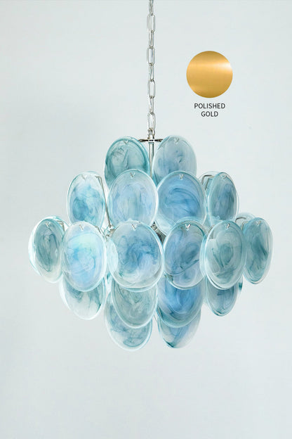 Blue Art Disk Chandelier - view 17 | everlamps