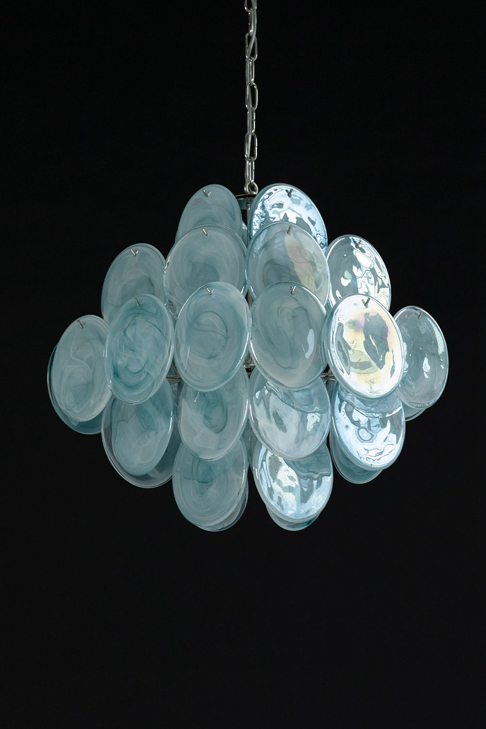 Blue Art Disk Chandelier - view 9 | everlamps
