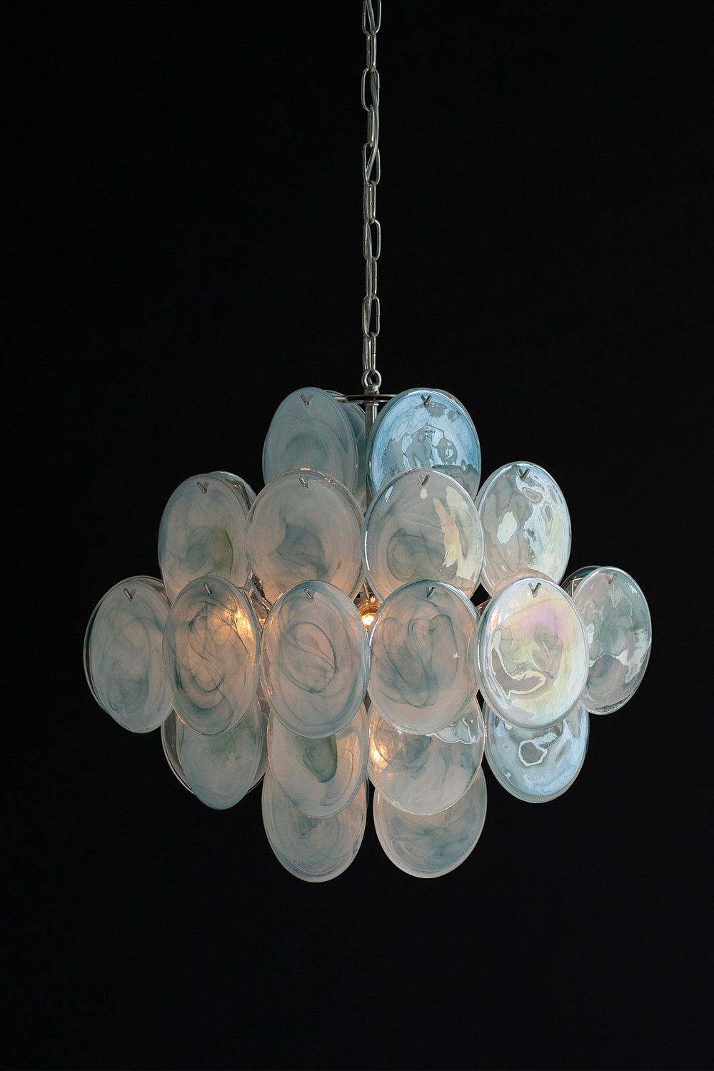 Blue Art Disk Chandelier - view 14 | everlamps