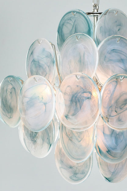 Blue Art Disk Chandelier - view 15 | everlamps