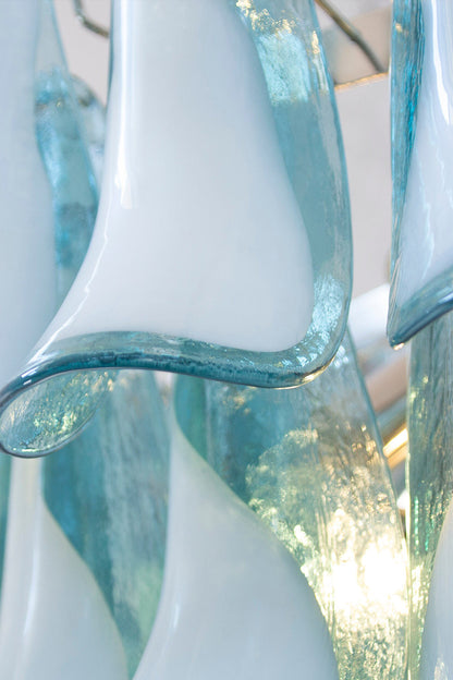 Blue Art Petal Chandelier - view 15 | everlamps
