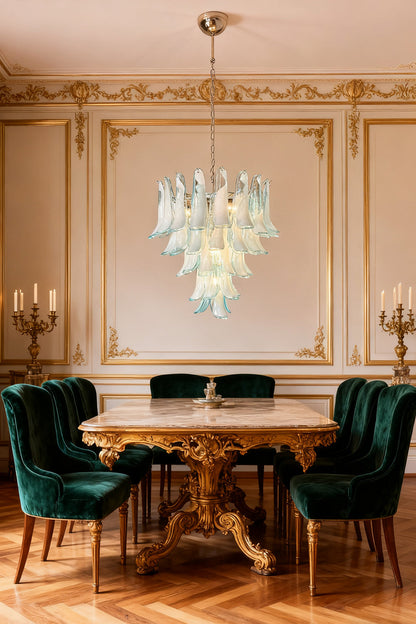 Blue Art Petal Chandelier - view 4 | everlamps