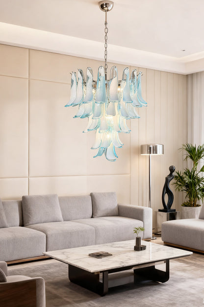Blue Art Petal Chandelier - view 7 | everlamps