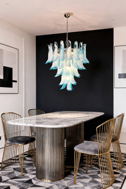 Blue Art Petal Chandelier - view 6 | everlamps