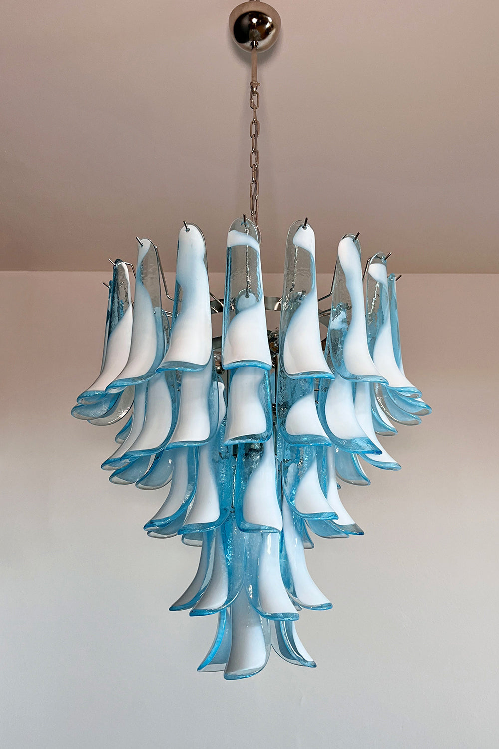 Blue Art Petal Chandelier - view 8 | everlamps