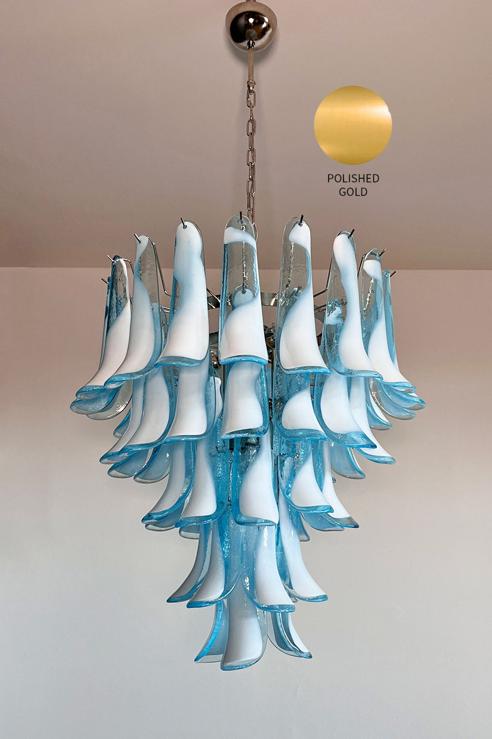 Blue Art Petal Chandelier - view 18 | everlamps