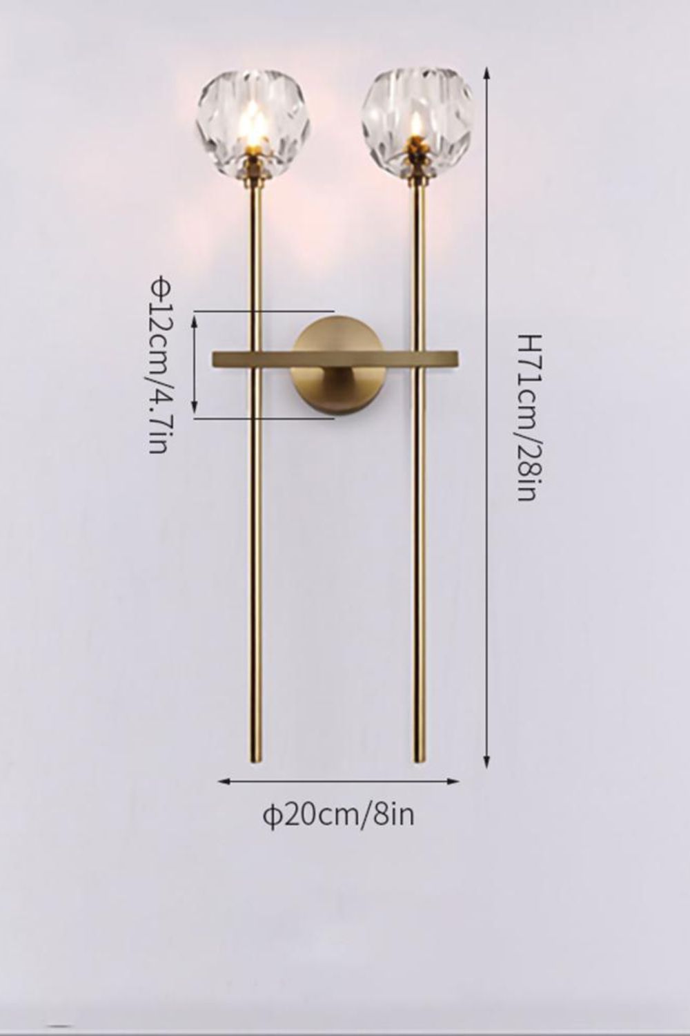 Boule De Cristal Grand Single Sconce - everlamps