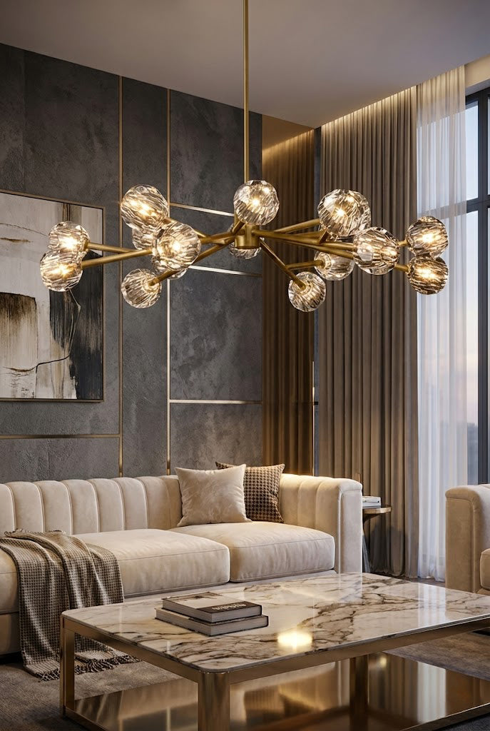 Crystal Ball Round Chandelier - view 7 | everlamps