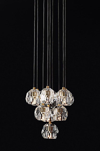 Boule De Cristal Round Cluster Chandelier - everlamps