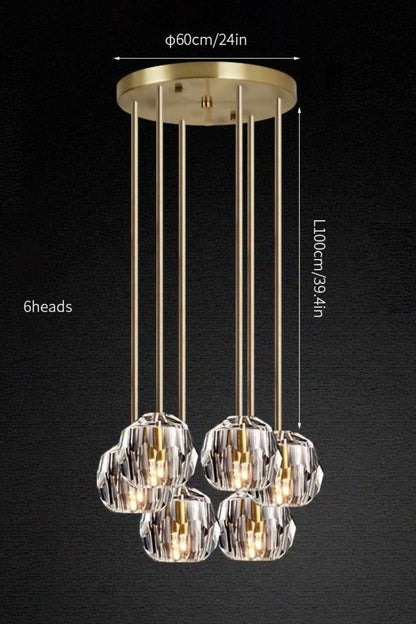 Boule De Cristal Round Cluster Chandelier - everlamps