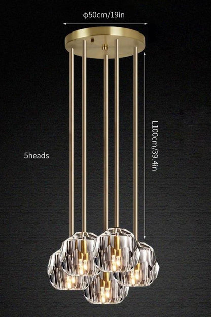 Boule De Cristal Round Cluster Chandelier - everlamps