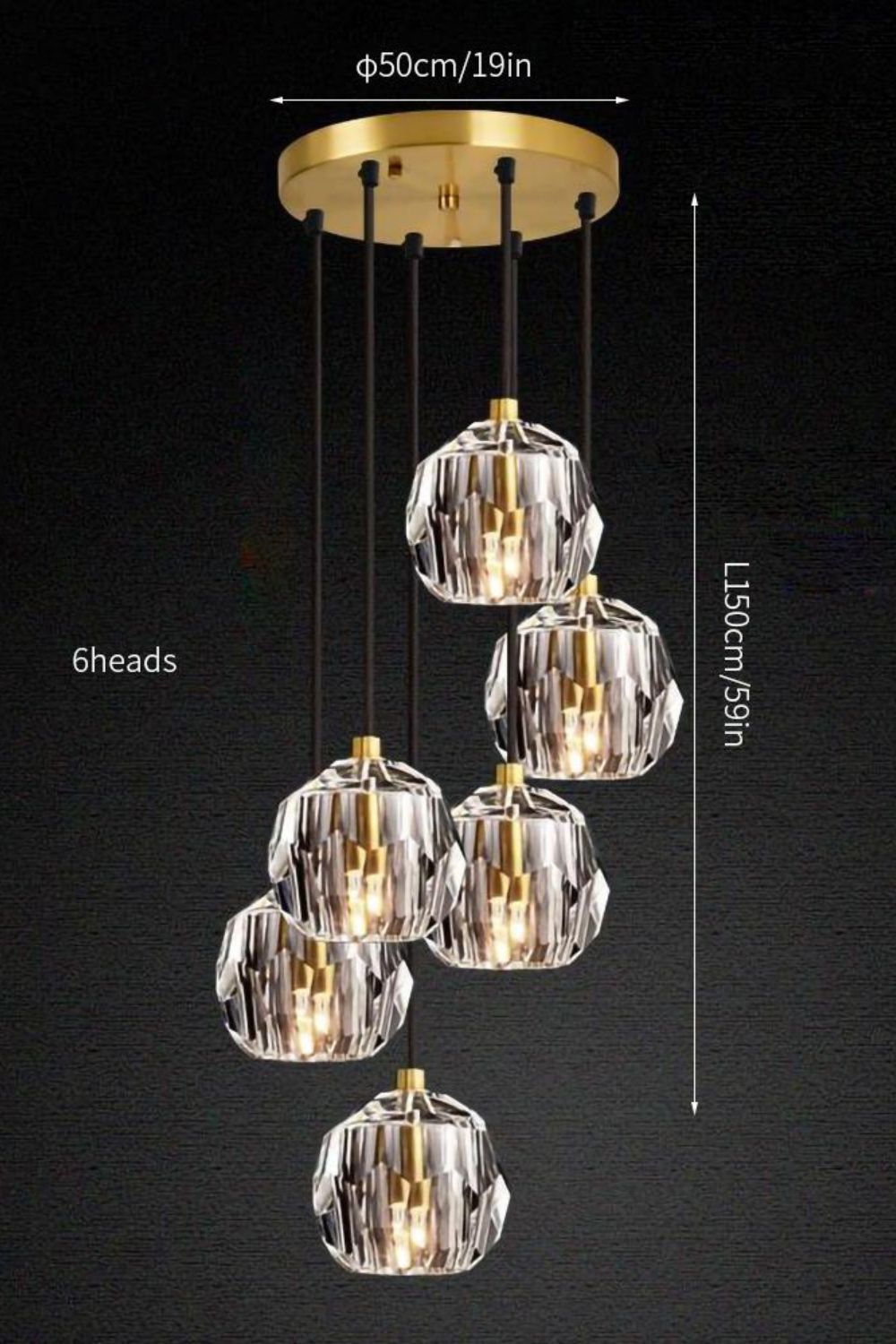 Boule De Cristal Round Cluster Chandelier - everlamps