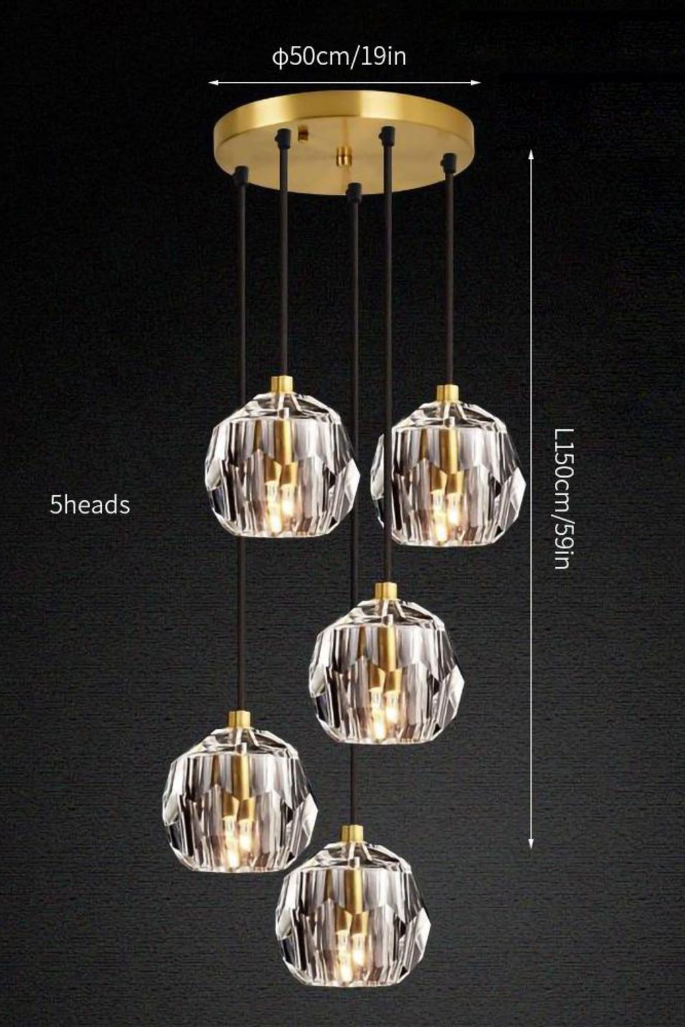 Boule De Cristal Round Cluster Chandelier - everlamps