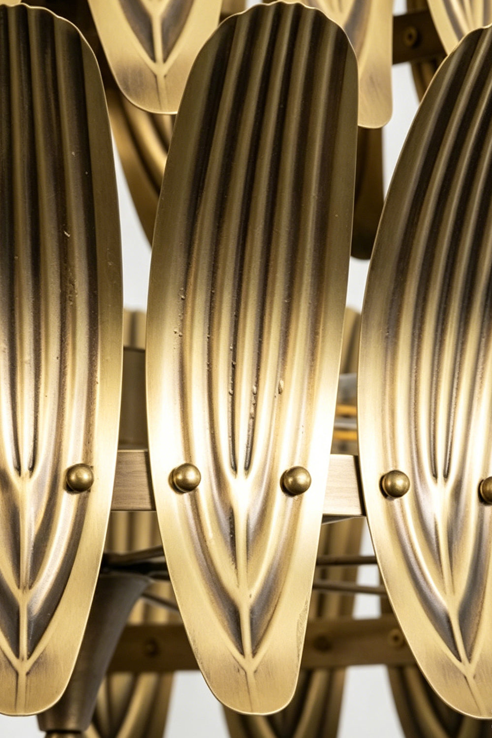 Brass Feather Tiered Chandelier |Brass detail | vexa lamps