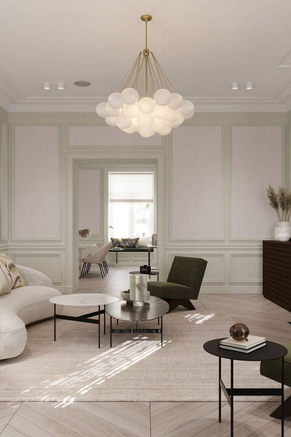 Bubble Glass Chandelier - view 7 | everlamps