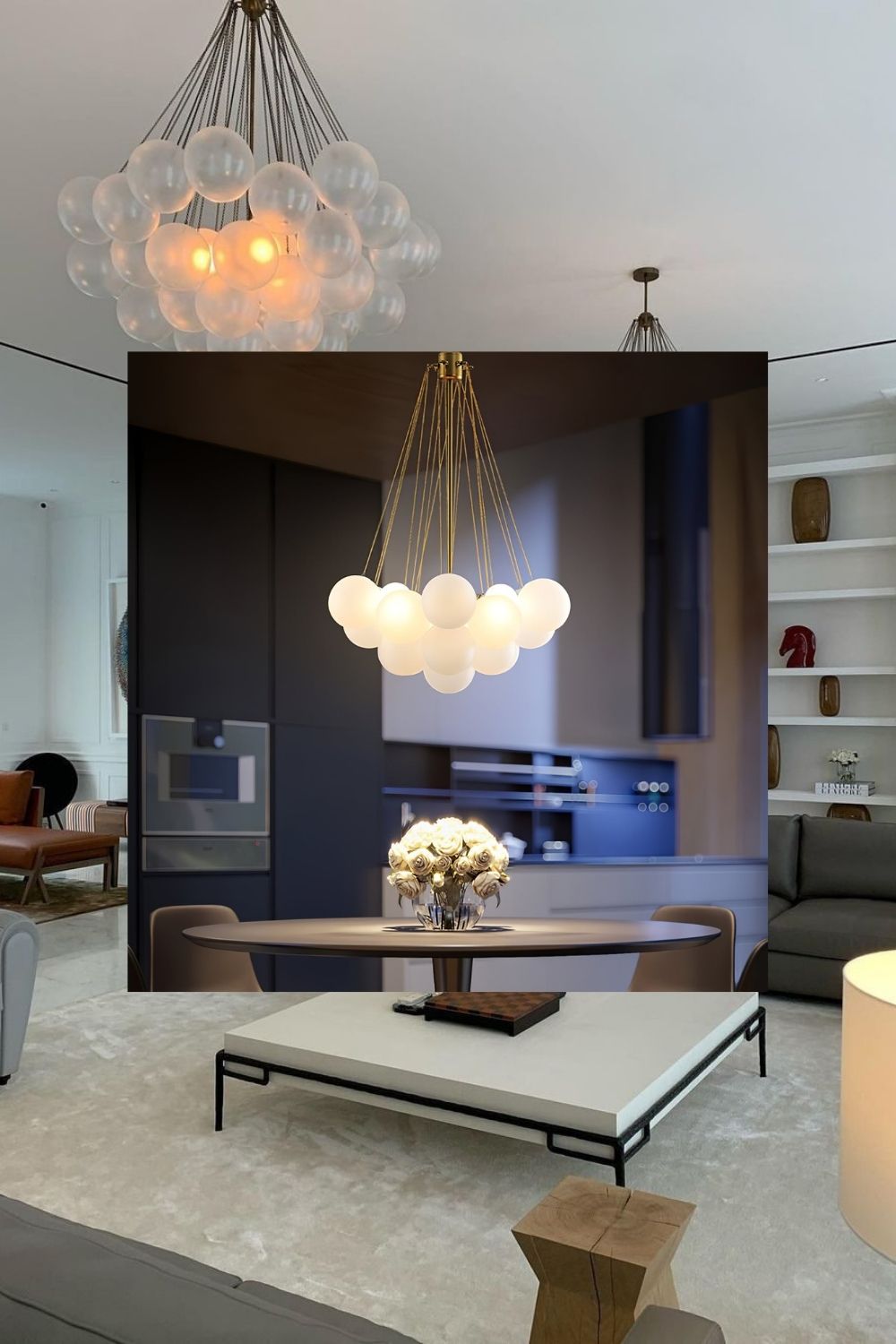 Bubble Glass Chandelier - view 8 | everlamps