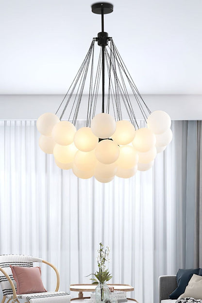 Bubble Glass Chandelier - view 2 | everlamps