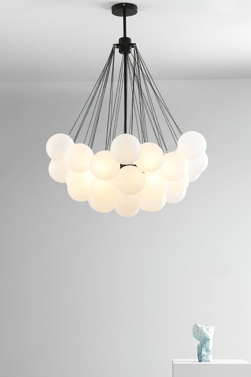 Bubble Glass Chandelier - view 3 | everlamps