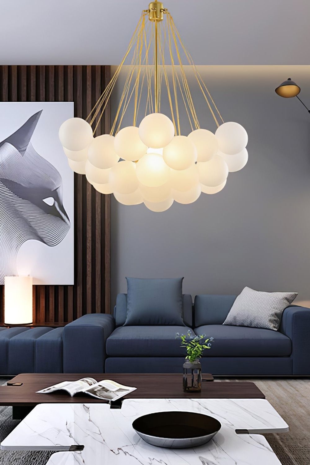 Bubble Glass Chandelier - view 18 | everlamps
