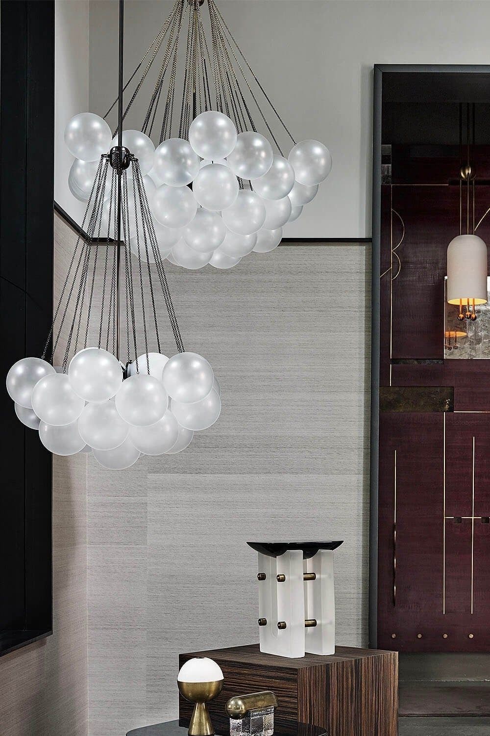 Bubble Glass Chandelier - view 22 | everlamps