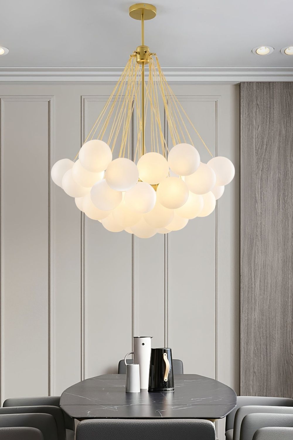 Bubble Glass Chandelier - view 38 | everlamps