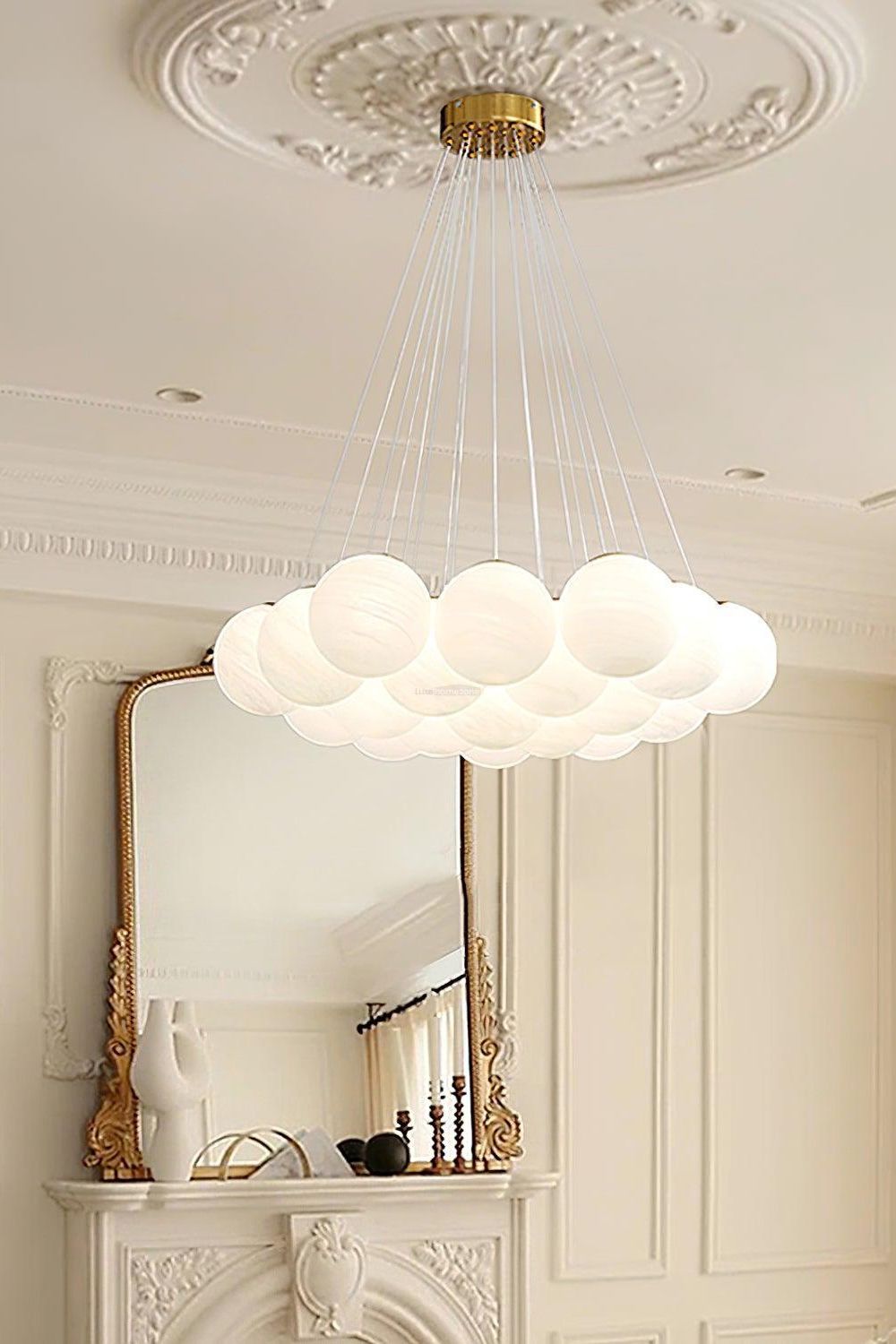 Bubble Glass Cluster Chandelier - view 4 | everlamps