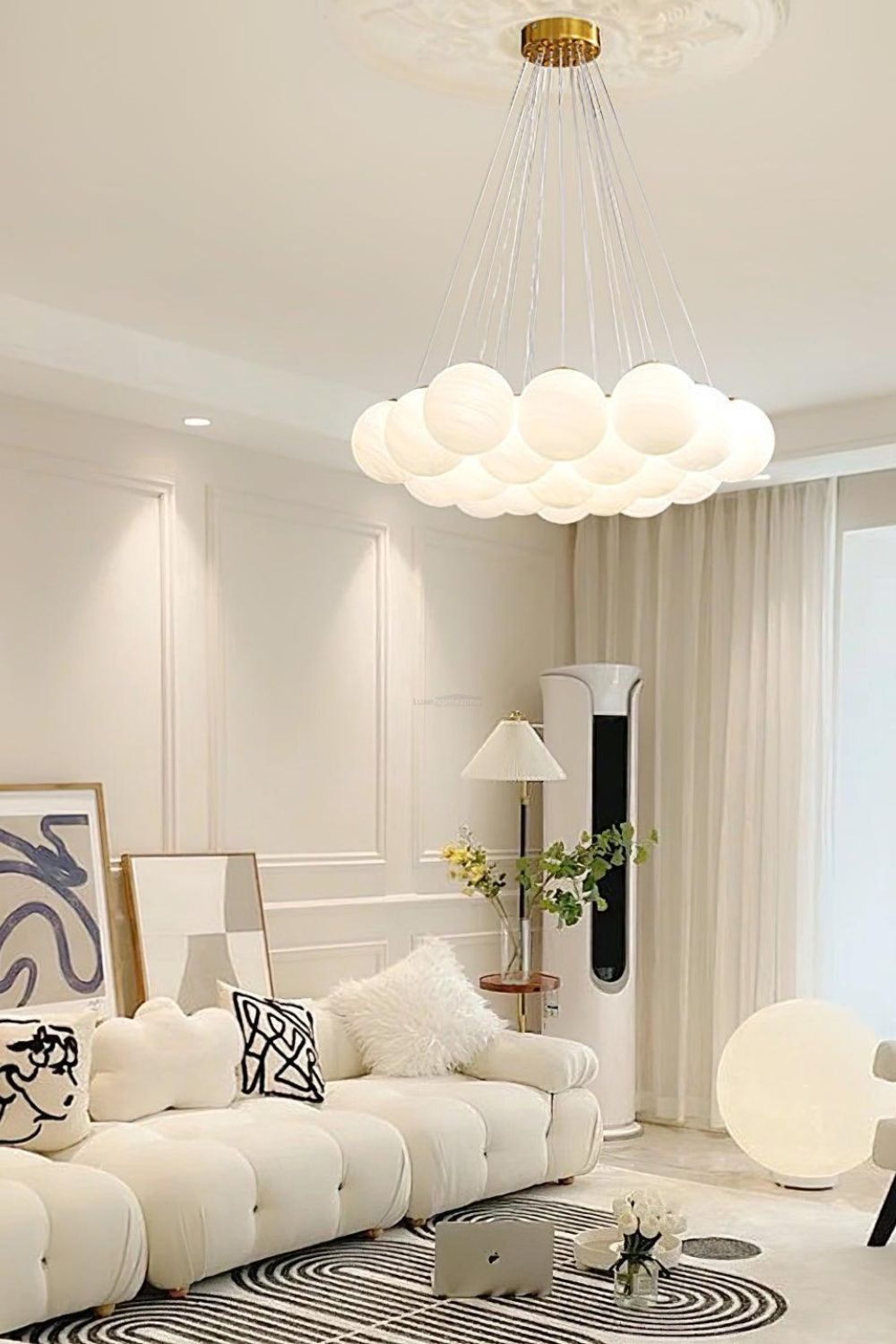 Bubble Glass Cluster Chandelier - view 5 | everlamps