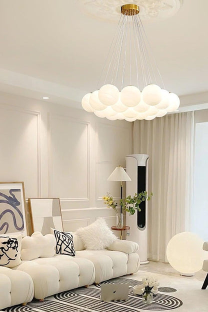 Bubble Glass Cluster Chandelier - view 5 | everlamps
