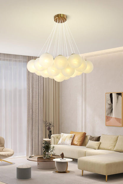 Bubble Glass Cluster Chandelier - view 6 | everlamps