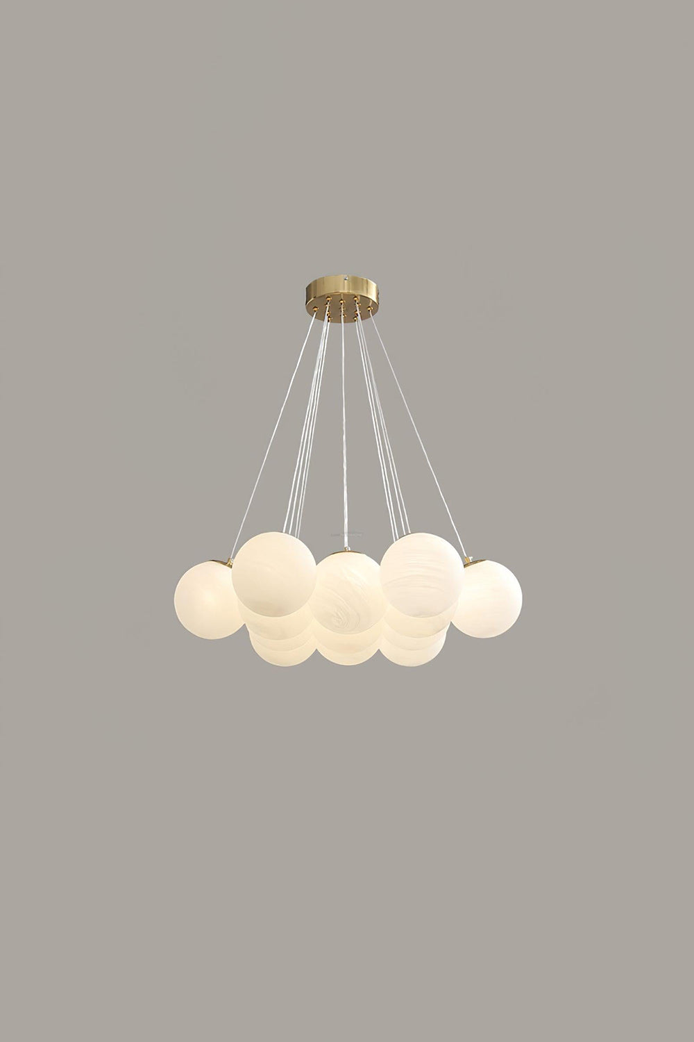 Bubble Glass Cluster Chandelier - view 9 | everlamps