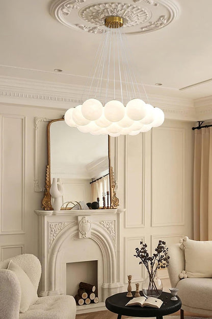 Bubble Glass Cluster Chandelier - view 2 | everlamps