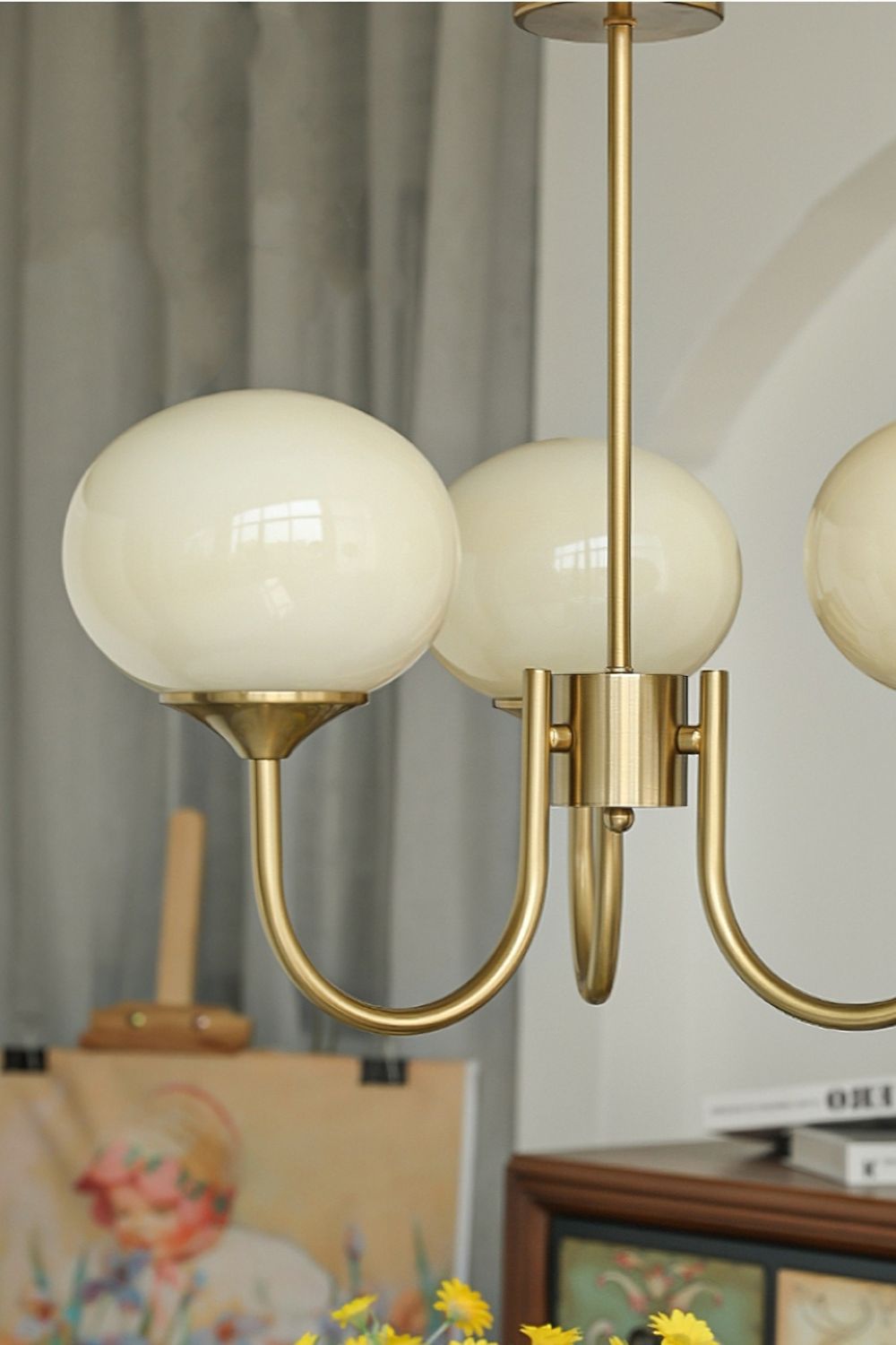 Bubble Glass Marshmallow Chandelier - view 13 | everlamps