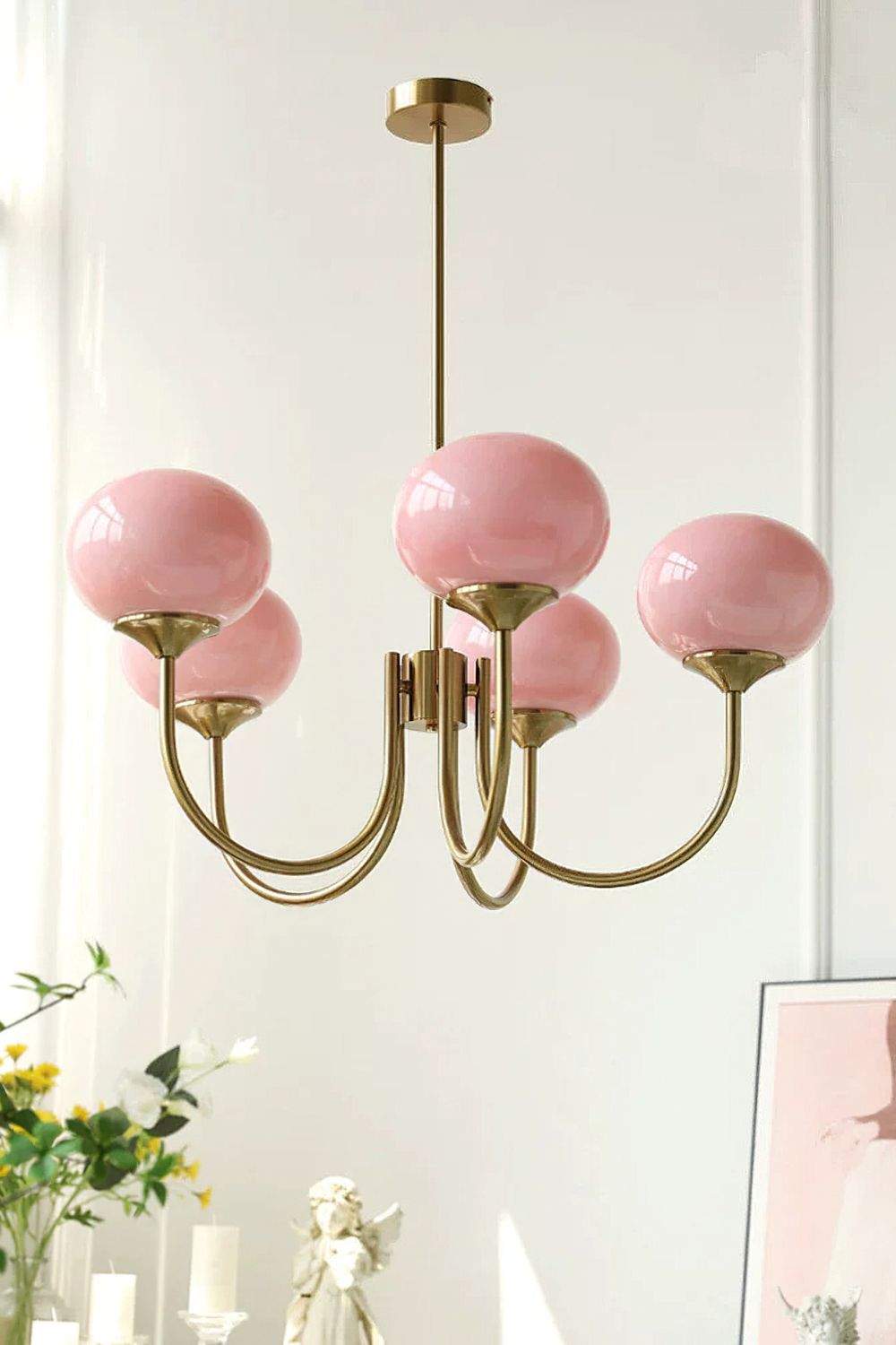 Bubble Glass Marshmallow Chandelier - view 14 | everlamps