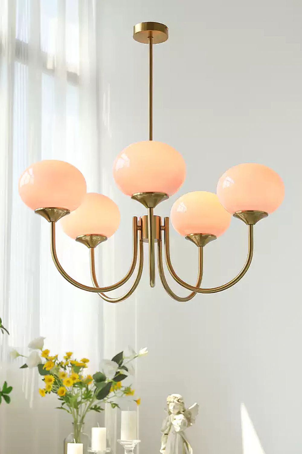 Bubble Glass Marshmallow Chandelier - view 22 | everlamps