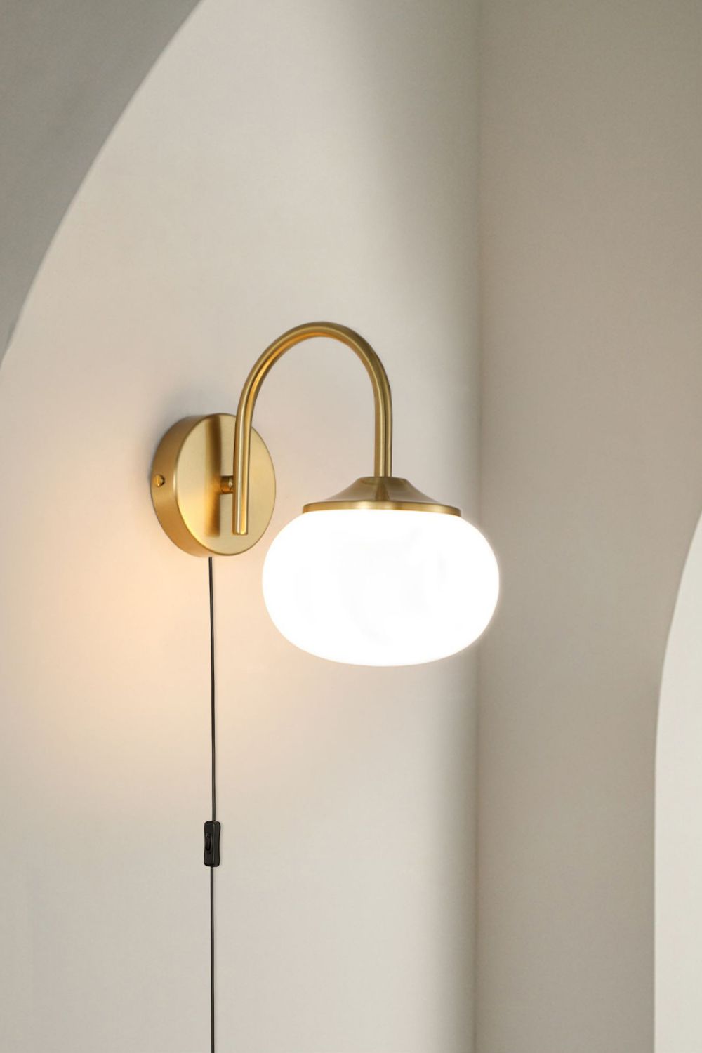 Bubble Glass Marshmallow Sconce Plug Version - view 3 | everlamps