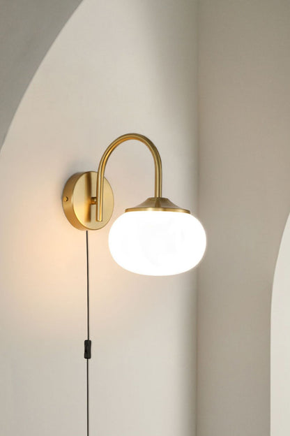 Bubble Glass Marshmallow Sconce Plug Version - view 3 | everlamps