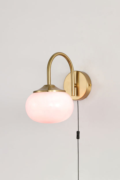Bubble Glass Marshmallow Sconce Plug Version - view 12 | everlamps