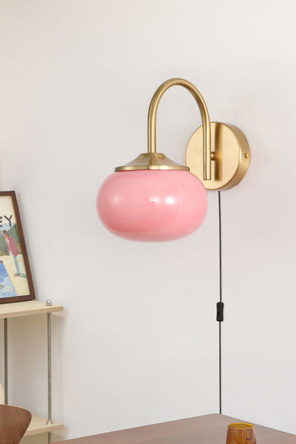 Bubble Glass Marshmallow Sconce Plug Version - view 2 | everlamps