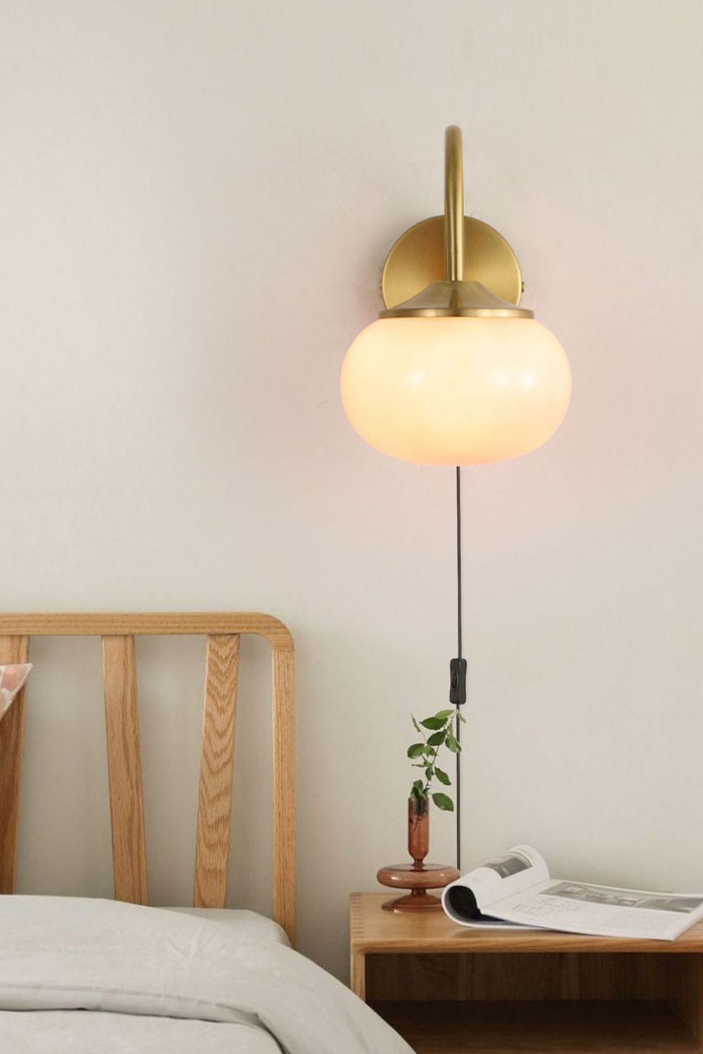 Bubble Glass Marshmallow Sconce Plug Version - view 4 | everlamps