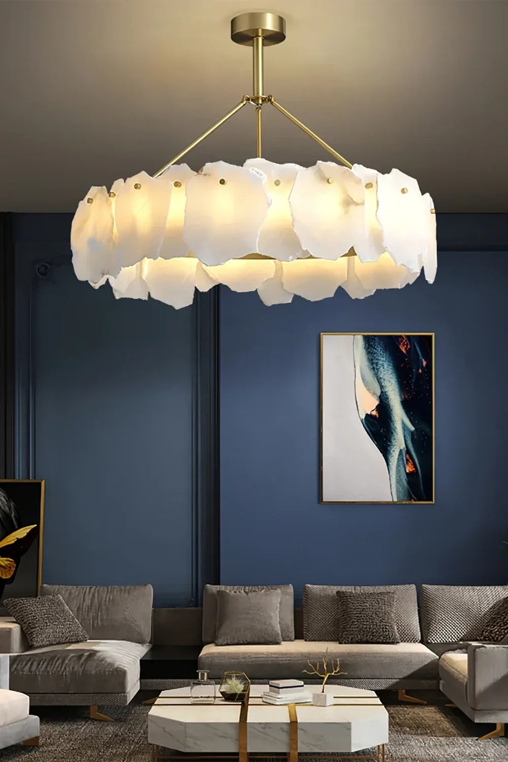 Burton Marble Chandelier - everlamps