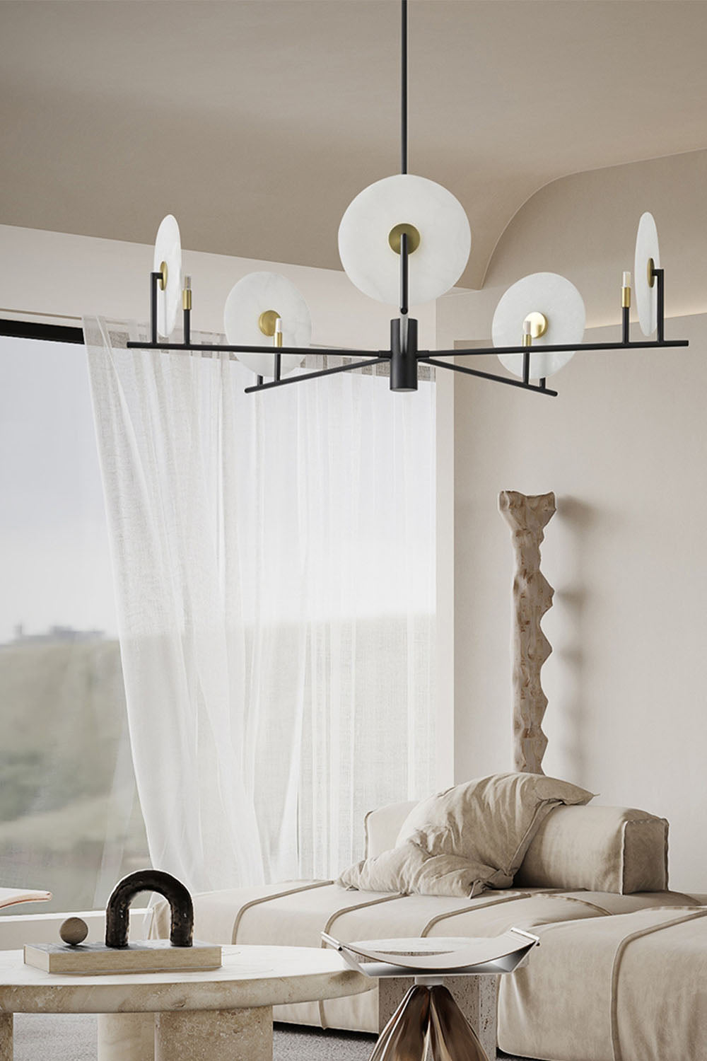 Callisto Marble Chandelier - view 8 | everlamps