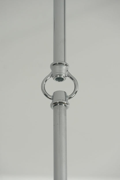 Chrome adjustable rod joint | Iron | Detail view of the hanging mechanism for shell chandelier | vexa lamps