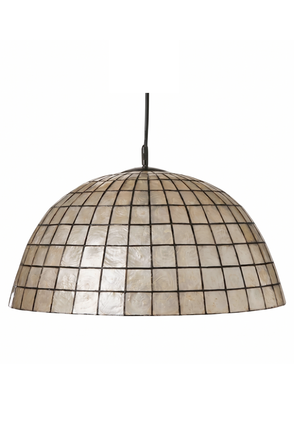 Capiz Shell Grid Dome Pendant Light  | Samu  Lamp