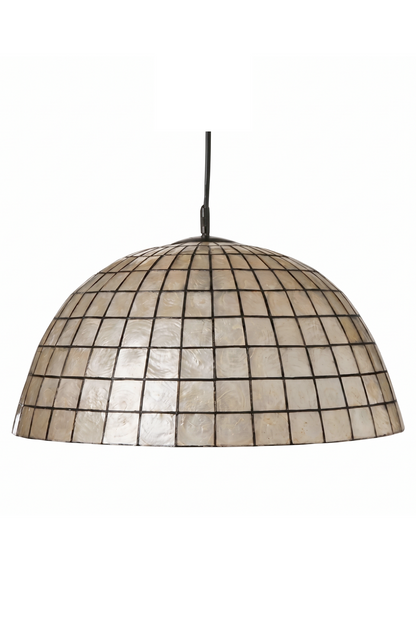 Capiz Shell Grid Dome Pendant Light  | Samu  Lamp