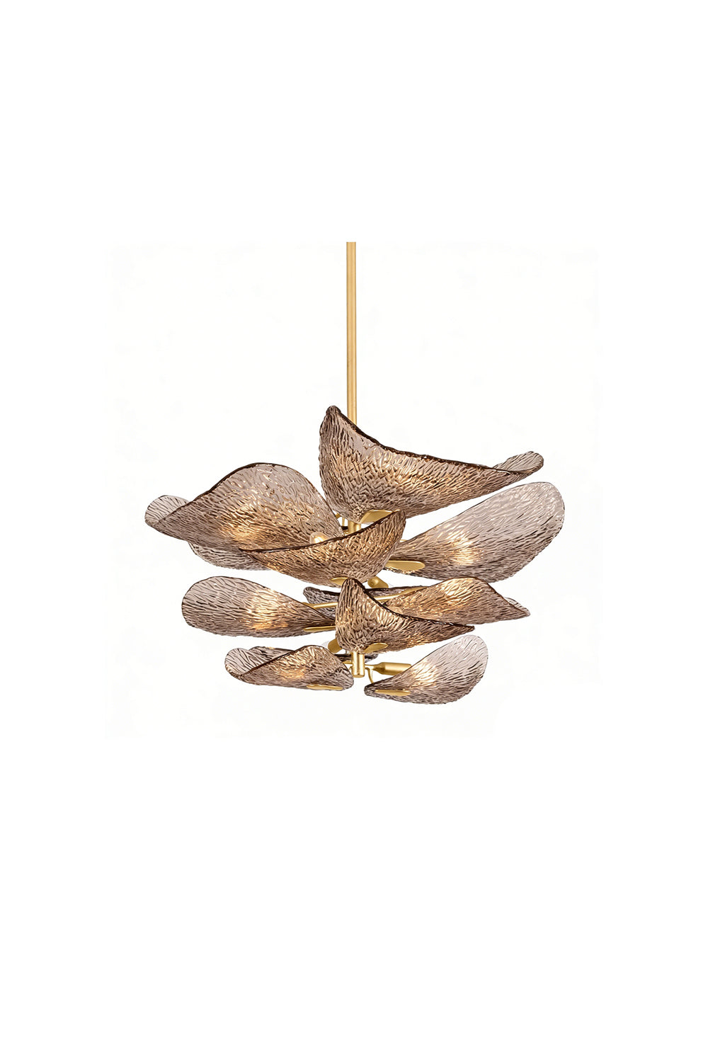 Cardiff Textured Wave Chandelier | Metal, Glass | Isolated product shot on white background | vexa lamps