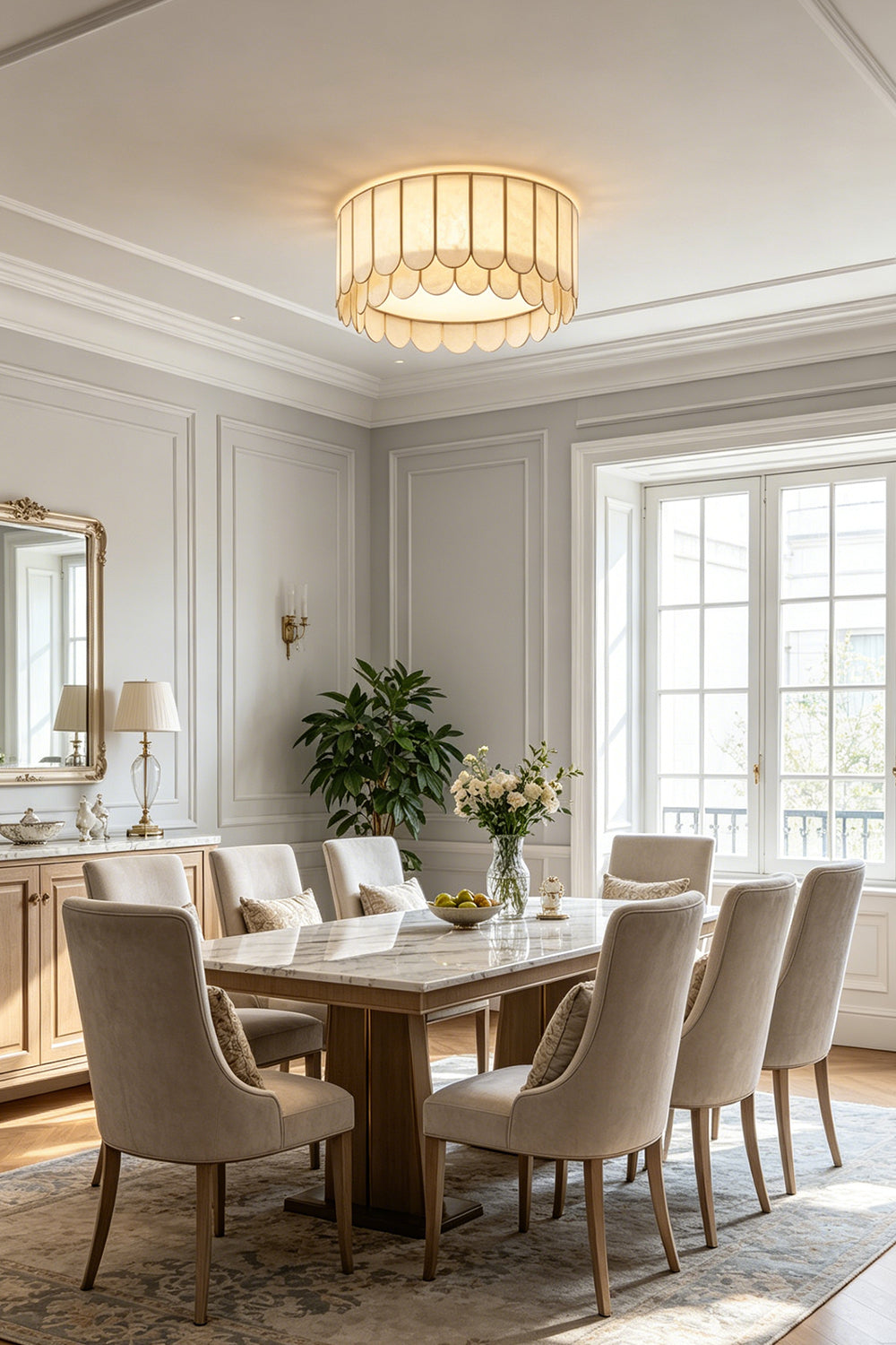 Ceiling Luxury Shell Ceiling Light for Restaurant | vexa lamps