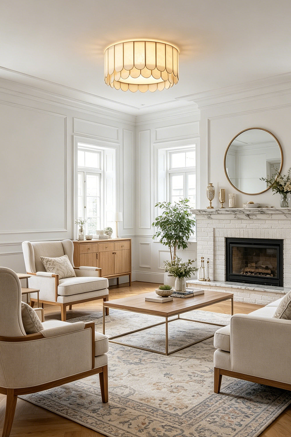 Ceiling Luxury Shell Ceiling Light for Living room| vexa lamps