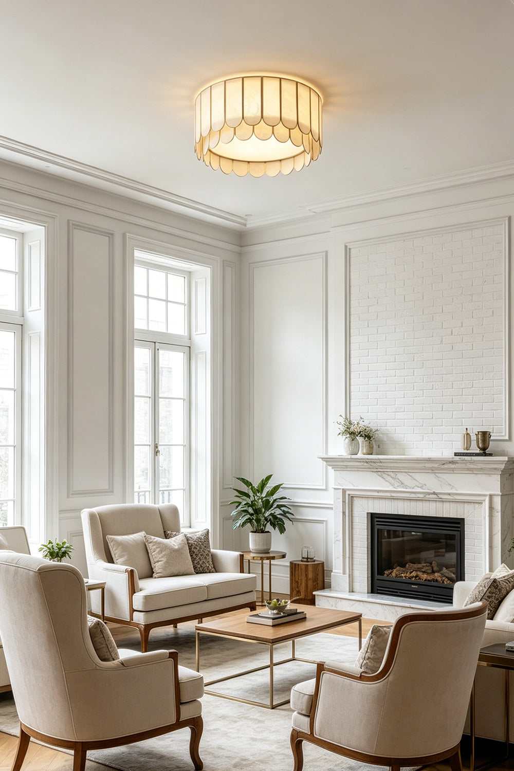 Ceiling Luxury Shell Ceiling Light for Living room | vexa lamps